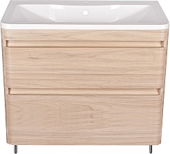 Style Line Тумба с раковиной напольная Атлантика 100, Люкс ясень перламутр, PLUS – фотография-5